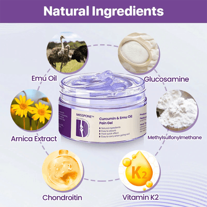 Misspone™ Curcumin & Emu Oil Pain Gel - Backed by US Osteopathic Experts - Avolen